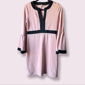 Boston Proper‎ Pink Shift Dress with bell sleeves